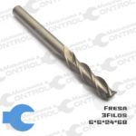 Fresa 3 filos 6x6x24x68