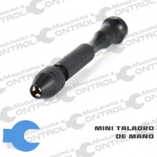 Mini Taladro Manual de Aluminio con Portabrocas Sin Llave y Broca Helicoidal de Acero HSS