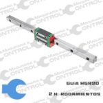 Guía lineal 1 guía HGR20 y 2 rodamientos HGH20CA