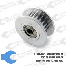 Polea dentada Loca Conducida para banda 6mm