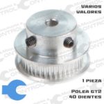 Polea dentada GT2 40 dientes para banda 6mm