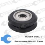 Rueda Delrin Tipo Dual  V