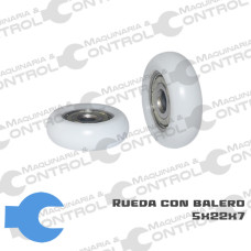 Rueda con balero 5x22x7