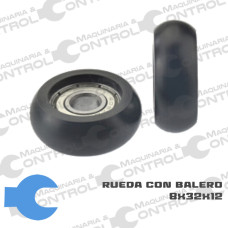 Rueda con balero 8x32x12