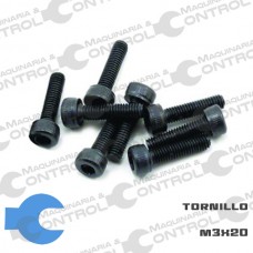 Tornillo M3 x  20 hexagonal